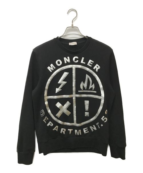 MONCLER（モンクレール）MONCLER (モンクレール) ロゴプリントスウェット ブラック サイズ:Mの古着・服飾アイテム