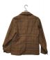 CABaN (キャバン) ポリエステルコットングレンチェックカバーオールジャケット ブラウン サイズ:M：12800円