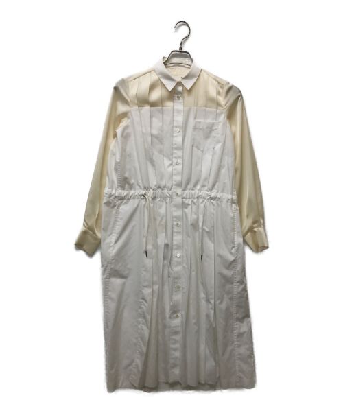 sacai（サカイ）sacai (サカイ) Cotton Poplin Dress ホワイト×ベージュ サイズ:1の古着・服飾アイテム