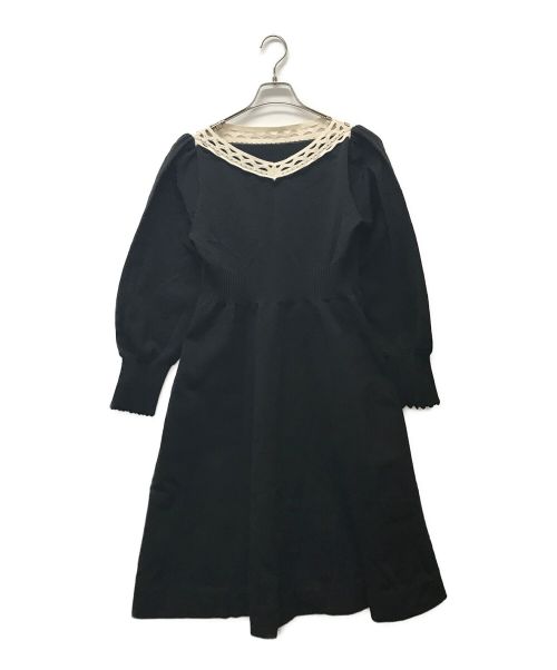 CELFORD（セルフォード）CELFORD (セルフォード) カットワークホールガーメントワンピース ブラック サイズ:38の古着・服飾アイテム