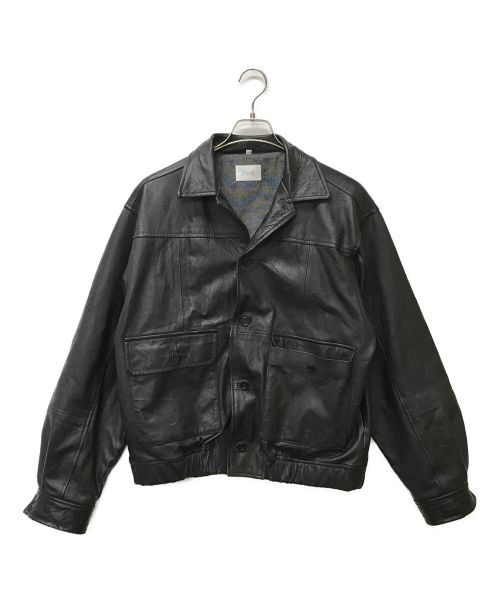 yoused（ユーズド）yoused (ユーズド) USED FABRIC レザージャケット ブラック サイズ:Sの古着・服飾アイテム