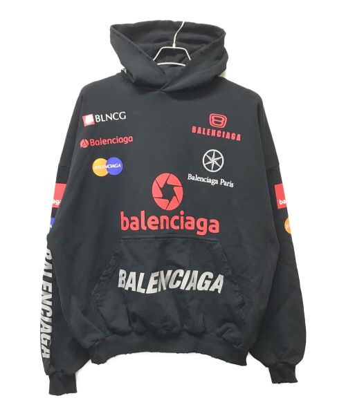 BALENCIAGA（バレンシアガ）BALENCIAGA (バレンシアガ) トップリーグラウンドフーディー ブラック サイズ:Lの古着・服飾アイテム