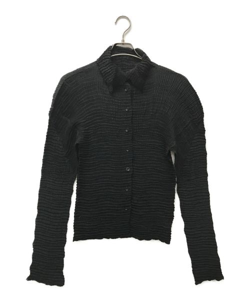 ISSEY MIYAKE（イッセイミヤケ）ISSEY MIYAKE (イッセイミヤケ) ハイネックプリーツシャツ ブラック サイズ:2の古着・服飾アイテム