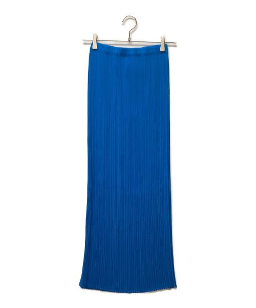 ISSEY MIYAKE（イッセイミヤケ）ISSEY MIYAKE (イッセイミヤケ) プリーツタイトマキシスカート ブルー サイズ:2の古着・服飾アイテム