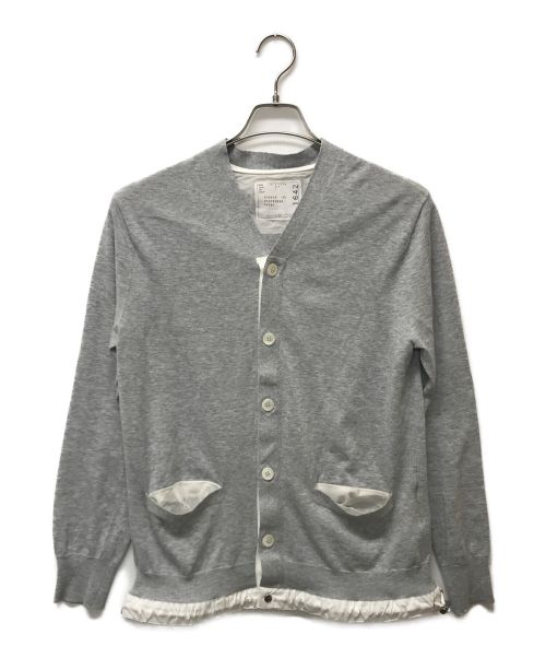 sacai（サカイ）sacai (サカイ) 18SS裾切替カーディガン グレー サイズ:1の古着・服飾アイテム