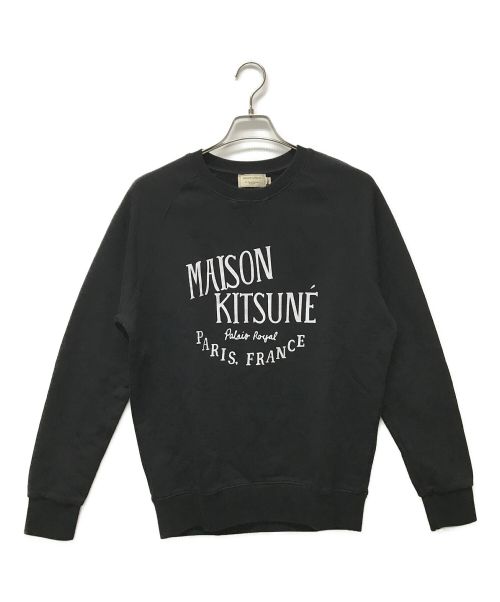 maison kitsune（メゾンキツネ）MAISON KITSUNE (メゾンキツネ) ロゴスウェット ブラック サイズ:Mの古着・服飾アイテム