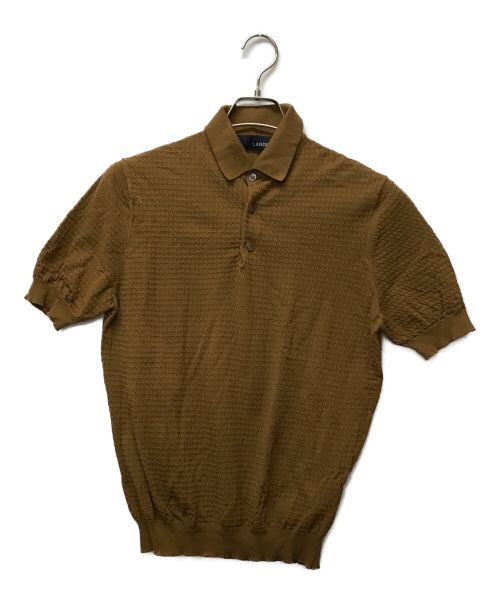 LARDINI（ラルディーニ）LARDINI (ラルディーニ) ニットポロシャツ ブラウン サイズ:46の古着・服飾アイテム