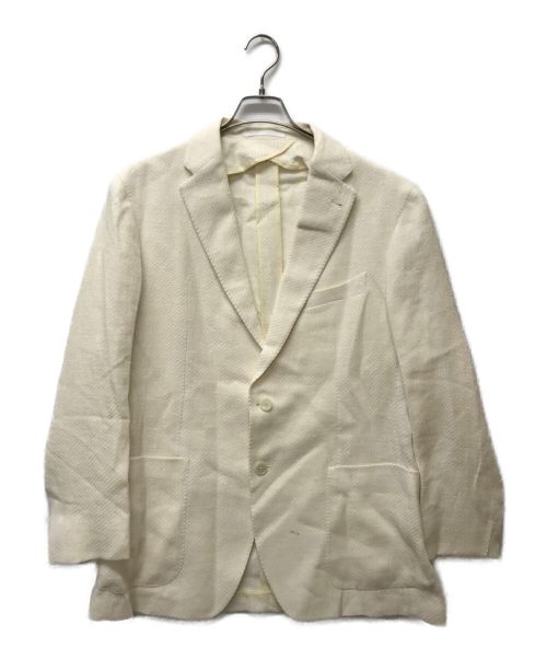 TAGLIATORE（タリアトーレ）TAGLIATORE (タリアトーレ) リネンコットン2Bジャケット ホワイト サイズ:54Rの古着・服飾アイテム