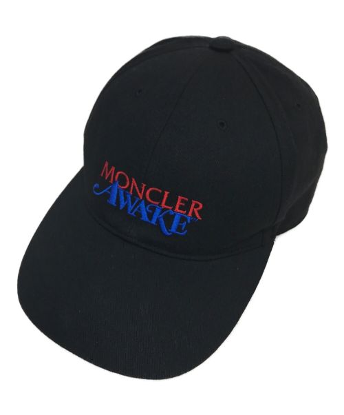MONCLER（モンクレール）MONCLER (モンクレール) AWAKE (アウェイク) コラボロゴ刺繍キャップ ブラック サイズ:表記なしの古着・服飾アイテム