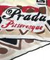 中古・古着 PRADA (プラダ) 24SS Pittoresque Milan スカーフ ベージュ×レッド：30000円