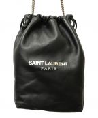 Saint Laurent Parisサンローランパリ）の古着「Teddy Bucket Bag Leather Small」｜ブラック