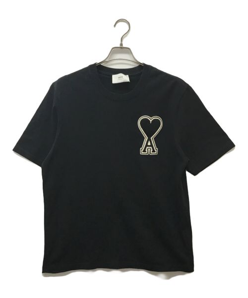 AMIPARIS（アミパリス）AMIPARIS (アミパリス) ハートロゴTシャツ ブラック サイズ:Mの古着・服飾アイテム