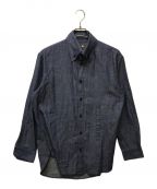 Yohji Yamamoto pour hommeヨウジヤマモト プールオム）の古着「二重襟ボタンダウンシャツ」｜ブルー