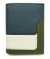 MARNI（マルニ）の古着「二つ折り ミニ財布 サフィアーノレザー」｜ブルー×グリーン