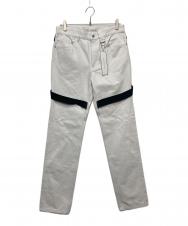 JOHN LAWRENCE SULLIVAN (ジョン ローレンス サリバン) STRAP DENIM PANTS/2B013-0321-28 ホワイト サイズ:46