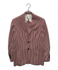 BROOKS BROTHERS (ブルックスブラザーズ) 2Bテーラードジャケット ホワイト×レッド サイズ:39S