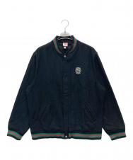 SUPREME (シュプリーム) LACOSTE (ラコステ) Wool Varsity Jacket ブラック サイズ:XL