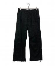 ANCELLM (アンセルム) CUT OFF SLIT TUCK SLACKS グレー サイズ:2