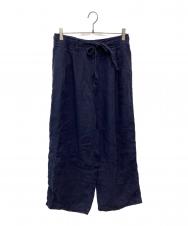 anachronorm (アナクロノーム) FADED SULFUR DYED LINEN WIDE EASY PANTS ネイビー サイズ:02