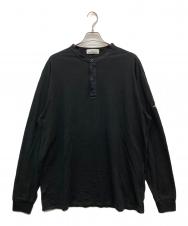STONE ISLAND (ストーンアイランド) ヘンリーネックカットソー ブラック サイズ:3XL