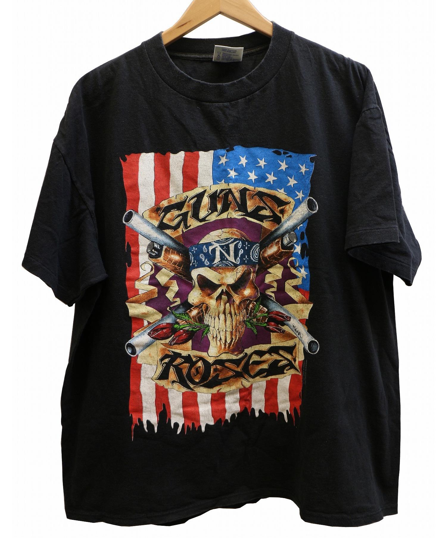 【中古・古着通販】GUNS N ROSES (ガンズアンドローゼズ) バンドTシャツ ブラック サイズ:表記サイズ：XL 91’s｜ブランド