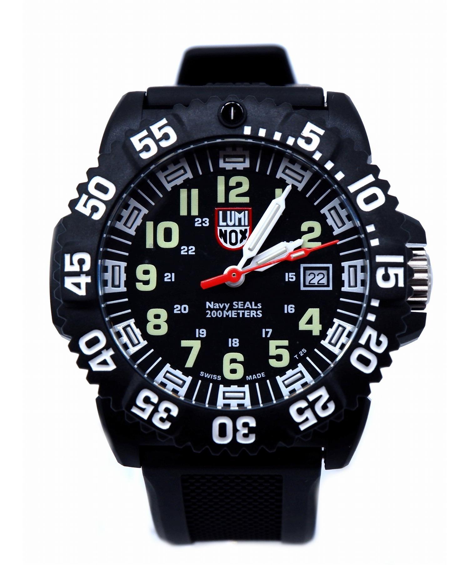 【キャンセル】 LUMINOX“ルミノックス”RED 腕時計 日本限定 3001 天然ラバーベルト ミネラルクリスタルガラス ブラック
