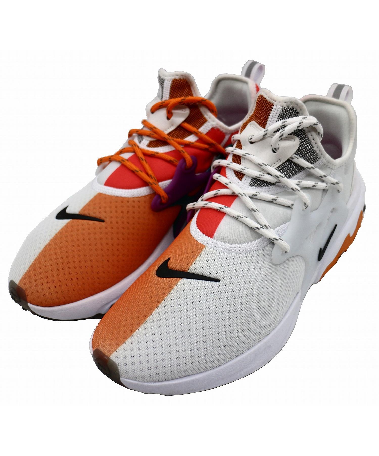 ãä¸­å¤ã»å¤çéè²©ãNIKE (ãã¤ã­) REACT PRESTO DHARMA ã¹ãã¼ã«ã¼ ãªã¬ã³ã¸ ãµã¤ãº:è¡¨è¨ãµã¤ãºï¼27.5cm CJ8016-107 19SS MULTI-COLOR 