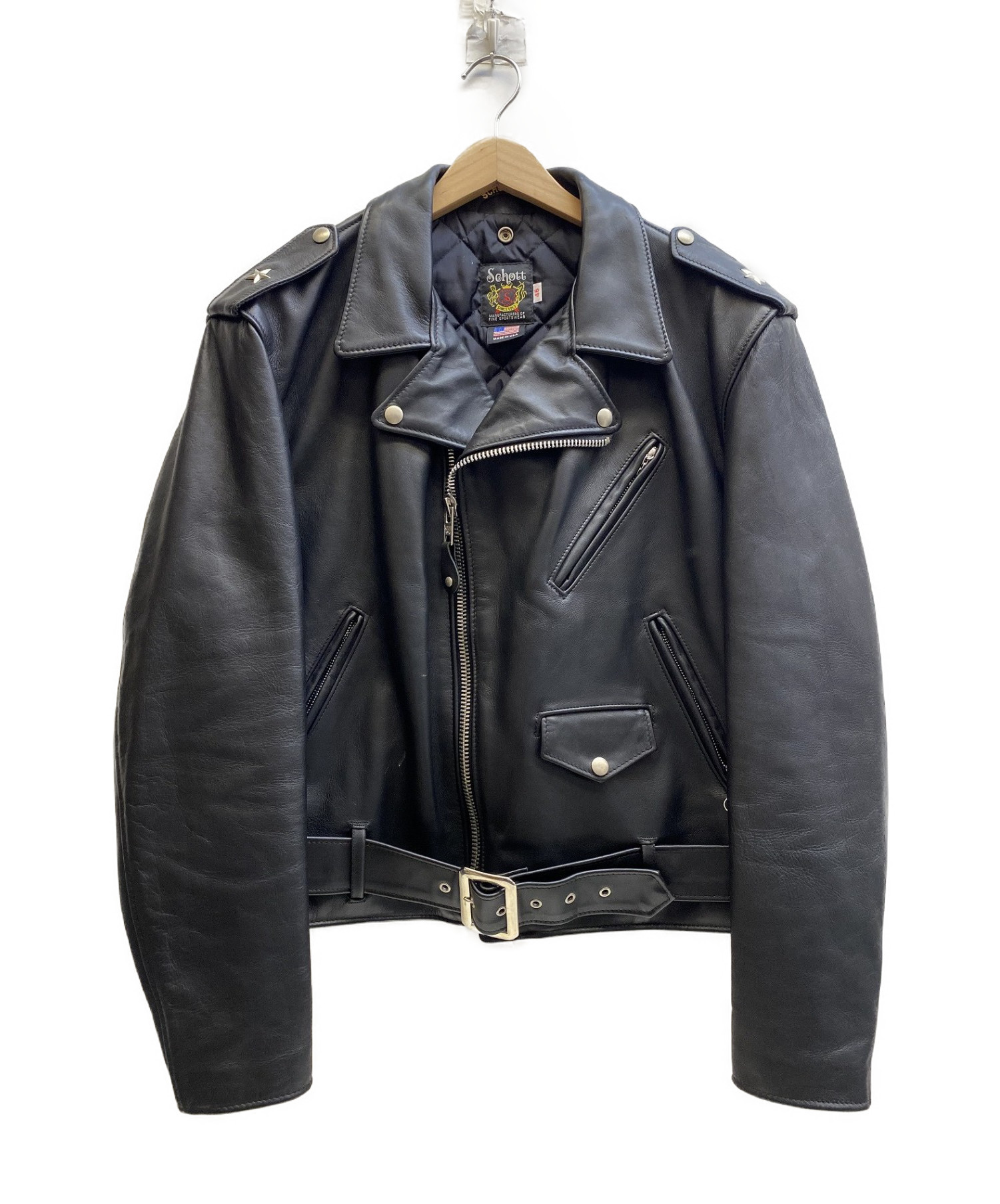 中古 古着通販 Schott Bros ショットブロス ワンスターダブルライダースジャケット ブラック サイズ 表記サイズ 46 613us ブランド 古着通販 トレファク公式 Trefac Fashion