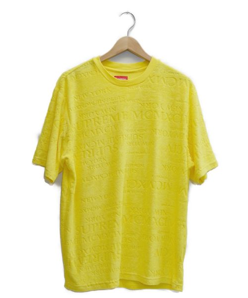 SUPREME（シュプリーム）SUPREME (シュプリーム) ジャガードロゴ柄テリーパイルトップ ジャガードロゴTシャツ イエロー サイズ:Sの古着・服飾アイテム