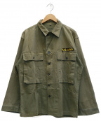 US ARMYユーエスアーミー）の古着「[古着]M-43ミリタリーHBTジャケット」｜オリーブ