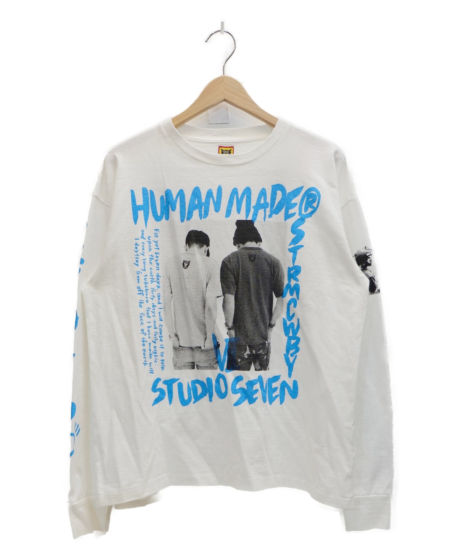 【中古・古着通販】HUMAN made x STUDIO SEVEN (ヒューマンメイド x スタジオセブン) プリントTシャツ ホワイト