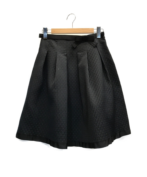 M'S GRACY（エムズグレイシー）M'S GRACY (エムズグレイシー) ポンチリボンフレアスカート ブラック サイズ:36の古着・服飾アイテム