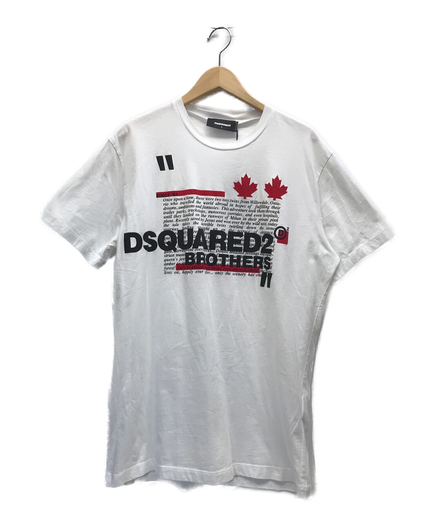 DSQUARED2 (ディースクエアード) Brothers Tシャツ ブラザーズTシャツ ホワイト サイズ:L