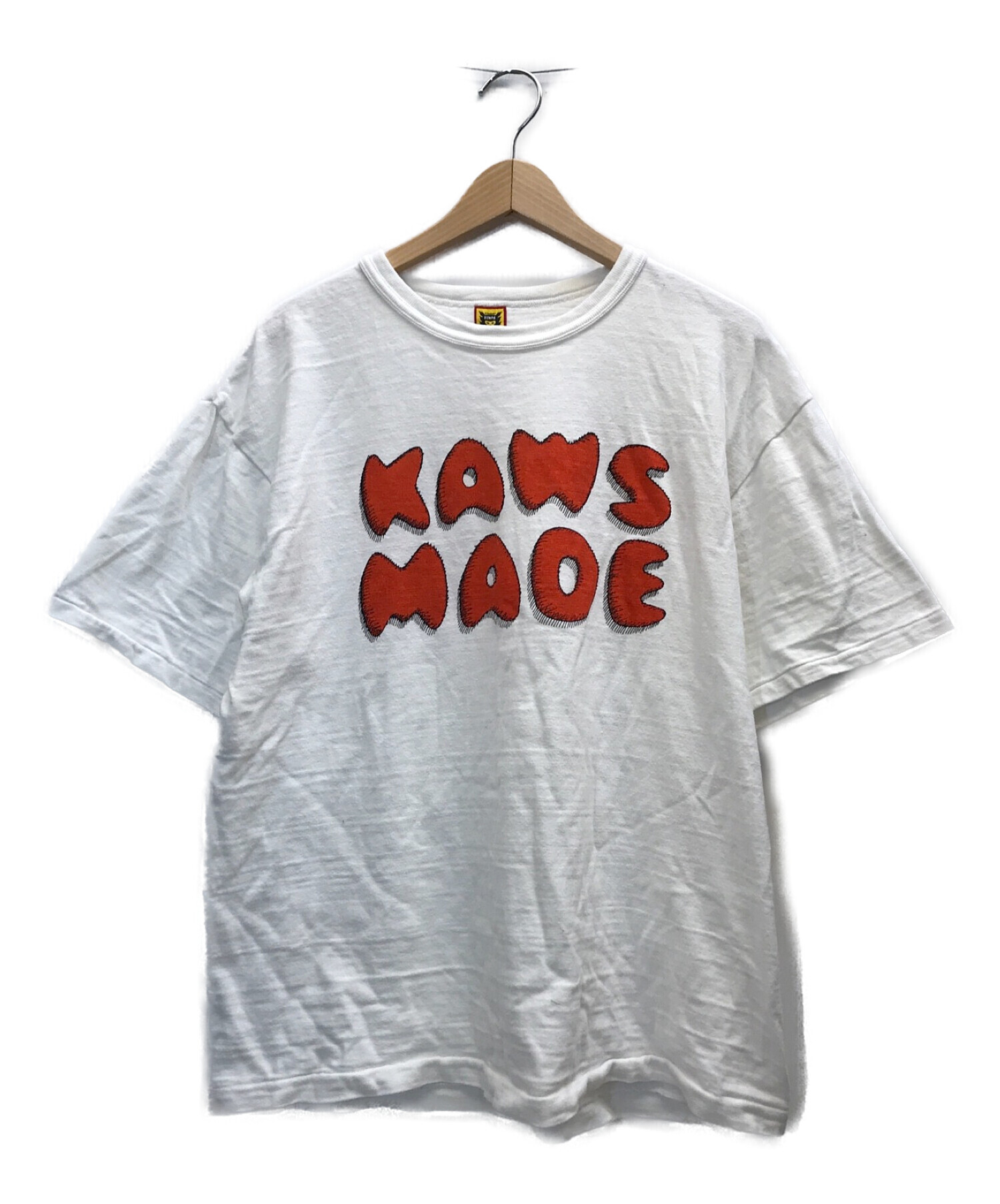 中古・古着通販】HUMAN MADE (ヒューマンメイド) KAWS T-Shirt カウズＴシャツ コラボＴシャツ ホワイト サイズ:XL｜ブランド・古着通販  トレファク公式【TREFAC FASHION】