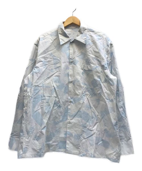 URU（ウル）URU (ウル) OPEN COLLAR L/S SHIRTS　オープンカラーシャツ ブルー サイズ:2の古着・服飾アイテム