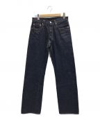 TCB jeans（ティーシービー ジーンズ）の古着「セルビッチボタンフライデニムパンツ」｜ネイビー