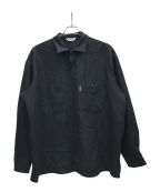 COOTIE PRODUCTIONSクーティープロダクツ）の古着「21AW Wool Serge Work Shirt ウールサージワークシャツ」｜ブラック