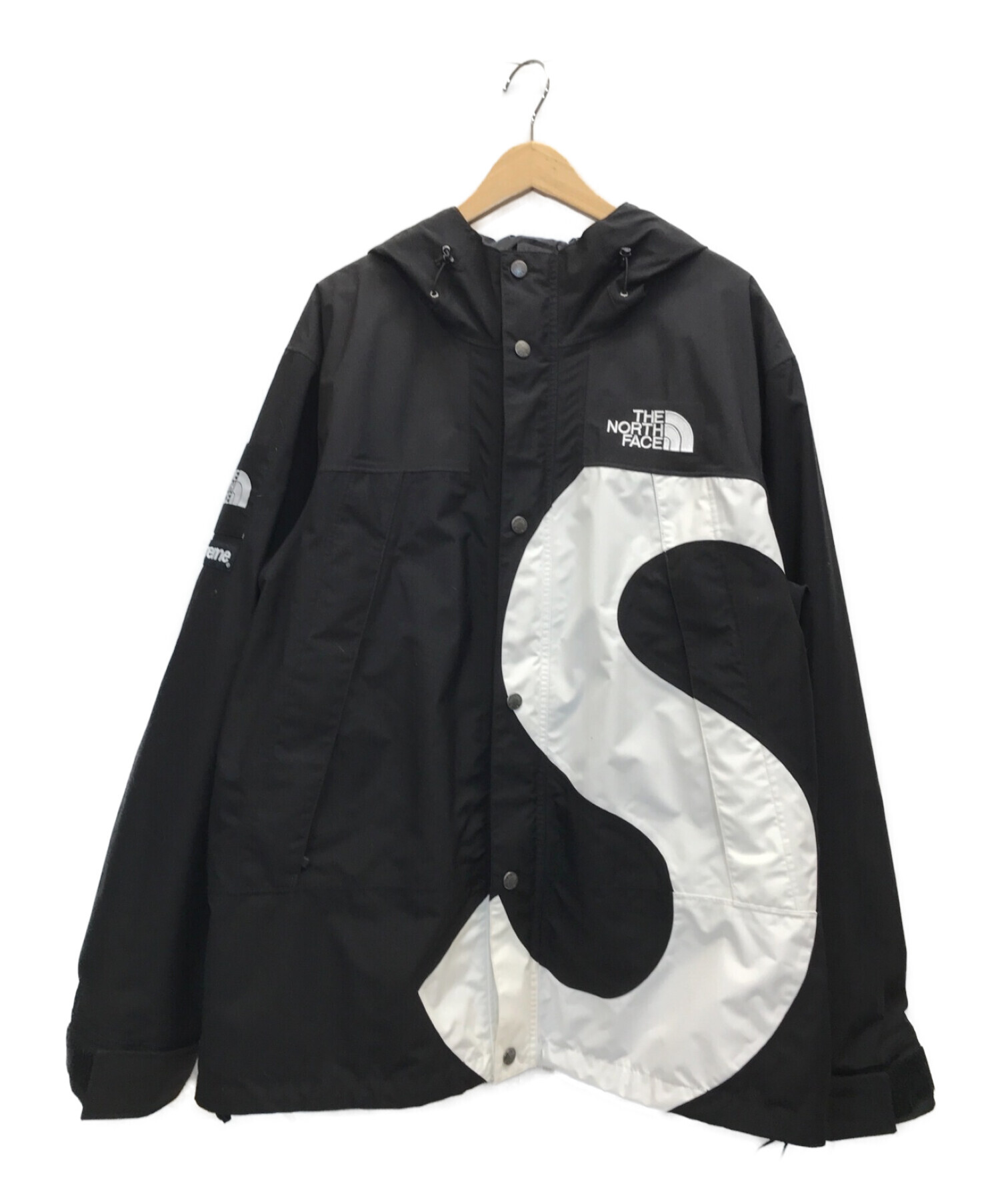 SUPREME×THE NORTH FACE (シュプリーム ×ザノースフェイス) 20AW S Logo Mountain Jacket  Sロゴマウンテンジャケット コラボマウンテンジャケット ホワイト×ブラック サイズ:XL