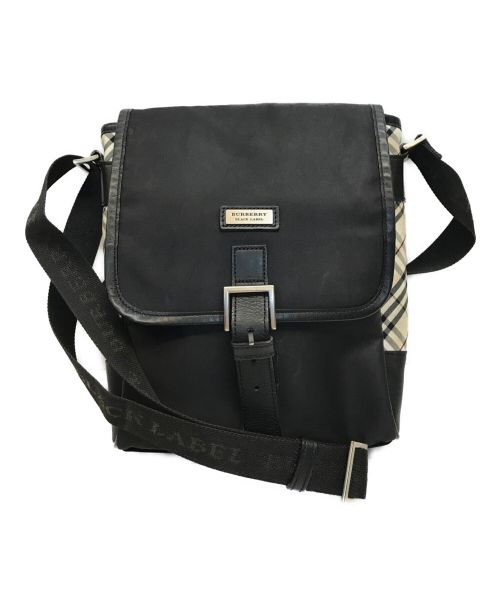 中古・古着通販】BURBERRY BLACK LABEL (バーバリーブラックレーベル) ノバチェックナイロンショルダーバッグ  ブラック｜ブランド・古着通販 トレファク公式【TREFAC FASHION】
