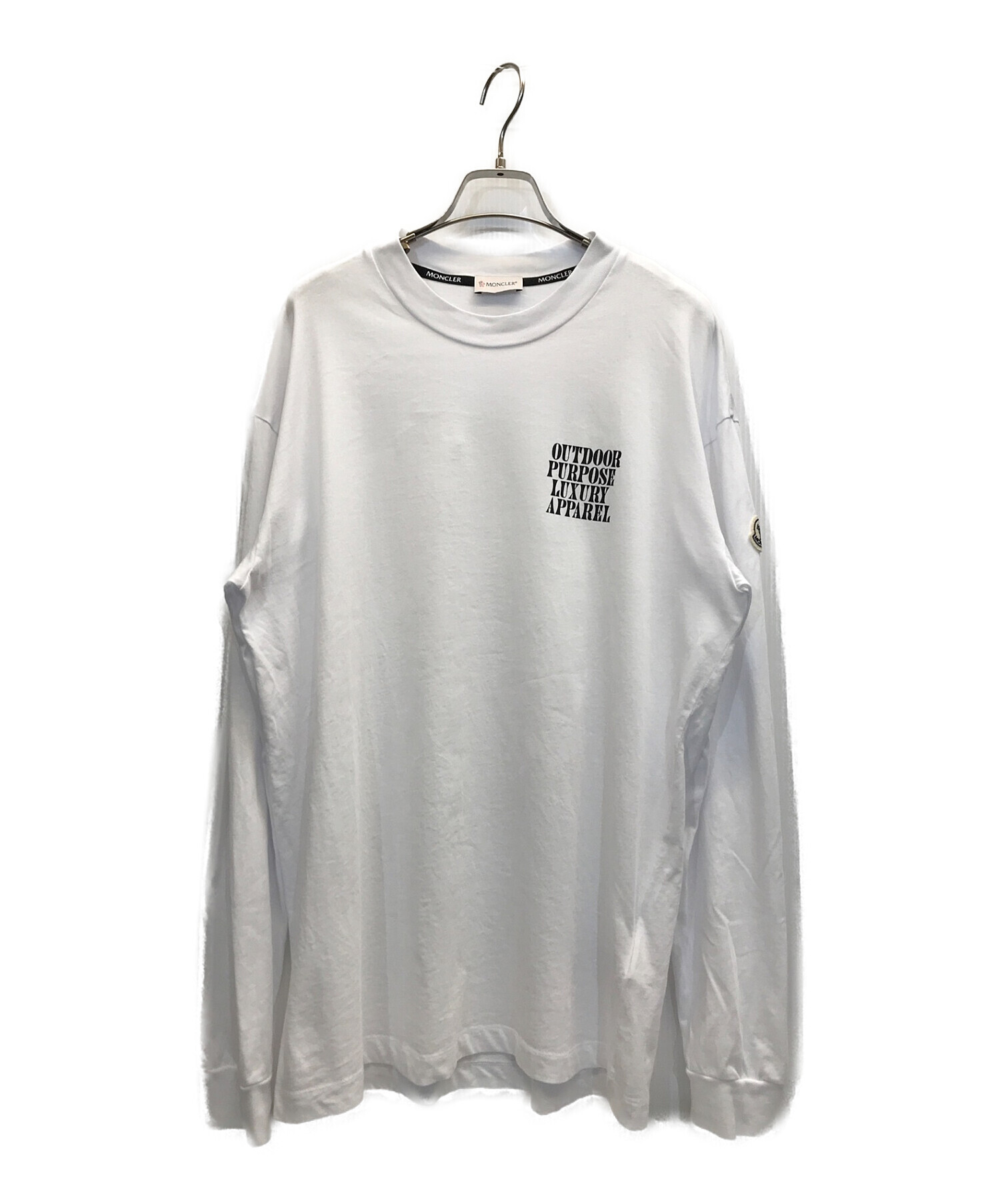 【中古・古着通販】MONCLER (モンクレール) 22SS Logo Long Sleeve T-Shirt ロゴプリントカットソー