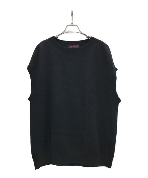 CABAN（キャバン）CABAN (キャバン) コットンカシミアクルーネックベスト ニットベスト ブラック サイズ:Mの古着・服飾アイテム