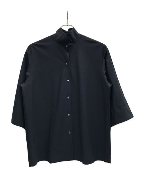BASILE 28（バジーレ28）BASILE 28 (バジーレ28) ヴィンテージジャージースタンドカラーシャツ ブラック サイズ:9 未使用品の古着・服飾アイテム