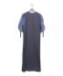 sahara (サハラ) Gather Sleeve Dress　袖切替ロングワンピース ブルー サイズ:FREE：5800円