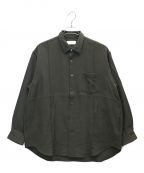 WELLDERウェルダー）の古着「Pin Tuck CPO Shirt　ピンタックCPOシャツ　ウールシャツ」｜カーキ