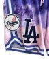 中古・古着 PRO STANOARO (プロスタンダード) Los Angeles Dodgers　LAワッペンロゴ　スウェットハーフパンツ パープル×グリーン サイズ:XL：4800円