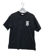 BURBERRY（バーバリー）の古着「EMERSON TB Tシャツ モノグラムモチーフ　TBロゴプリントTシャツ」｜ブラック