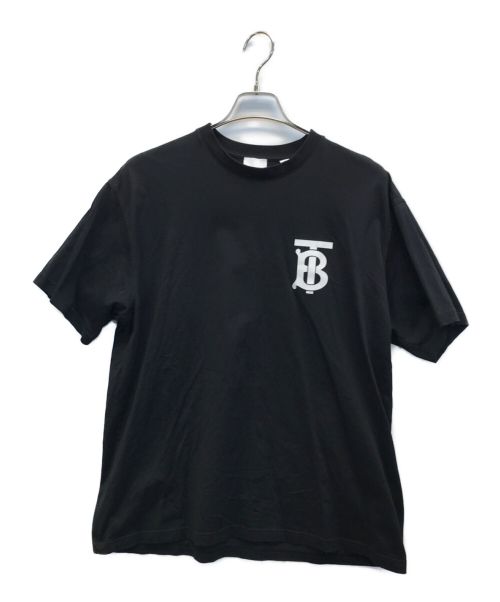 BURBERRY（バーバリー）BURBERRY (バーバリー) EMERSON TB Tシャツ モノグラムモチーフ　TBロゴプリントTシャツ ブラック サイズ:Mの古着・服飾アイテム