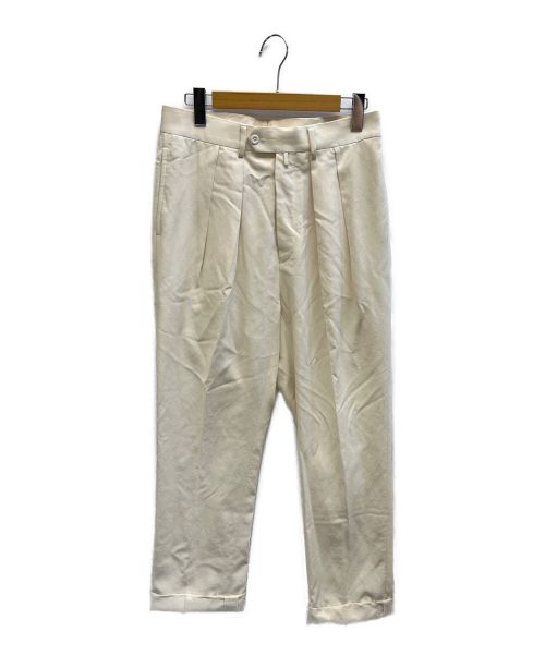 NEAT（ニート）NEAT (ニート) センタープレスパンツ　タックパンツ ホワイト サイズ:46の古着・服飾アイテム