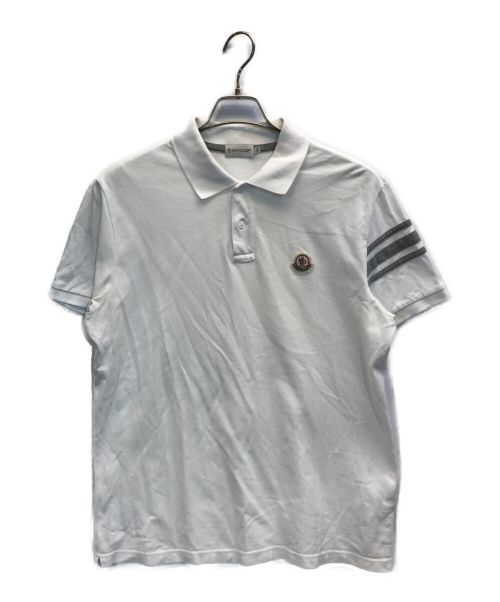 MONCLER（モンクレール）MONCLER (モンクレール) ポロシャツ ホワイト サイズ:XLの古着・服飾アイテム