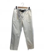 FENDIフェンディ）の古着「Logo Tape belt Twill Pants　ロゴテープベルトツイルパンツ」｜ホワイト